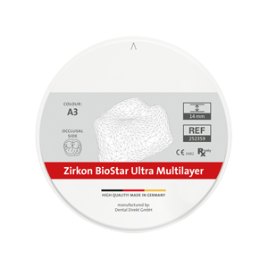 Zirkon BioStar ULTRA Multilayer m. Schulter Ø 99 mm, colour A1