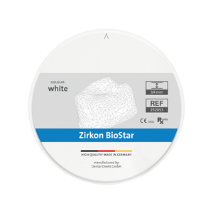 Zirkon BioStar mit Schulter, weiß opak